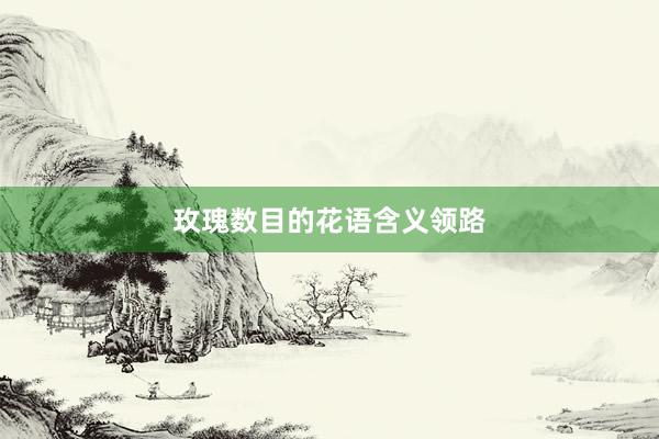 玫瑰数目的花语含义领路